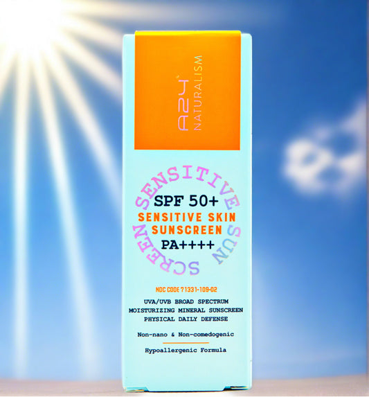 Mineral sunscreen SPF 50+, FDA approved formula, Made in USA