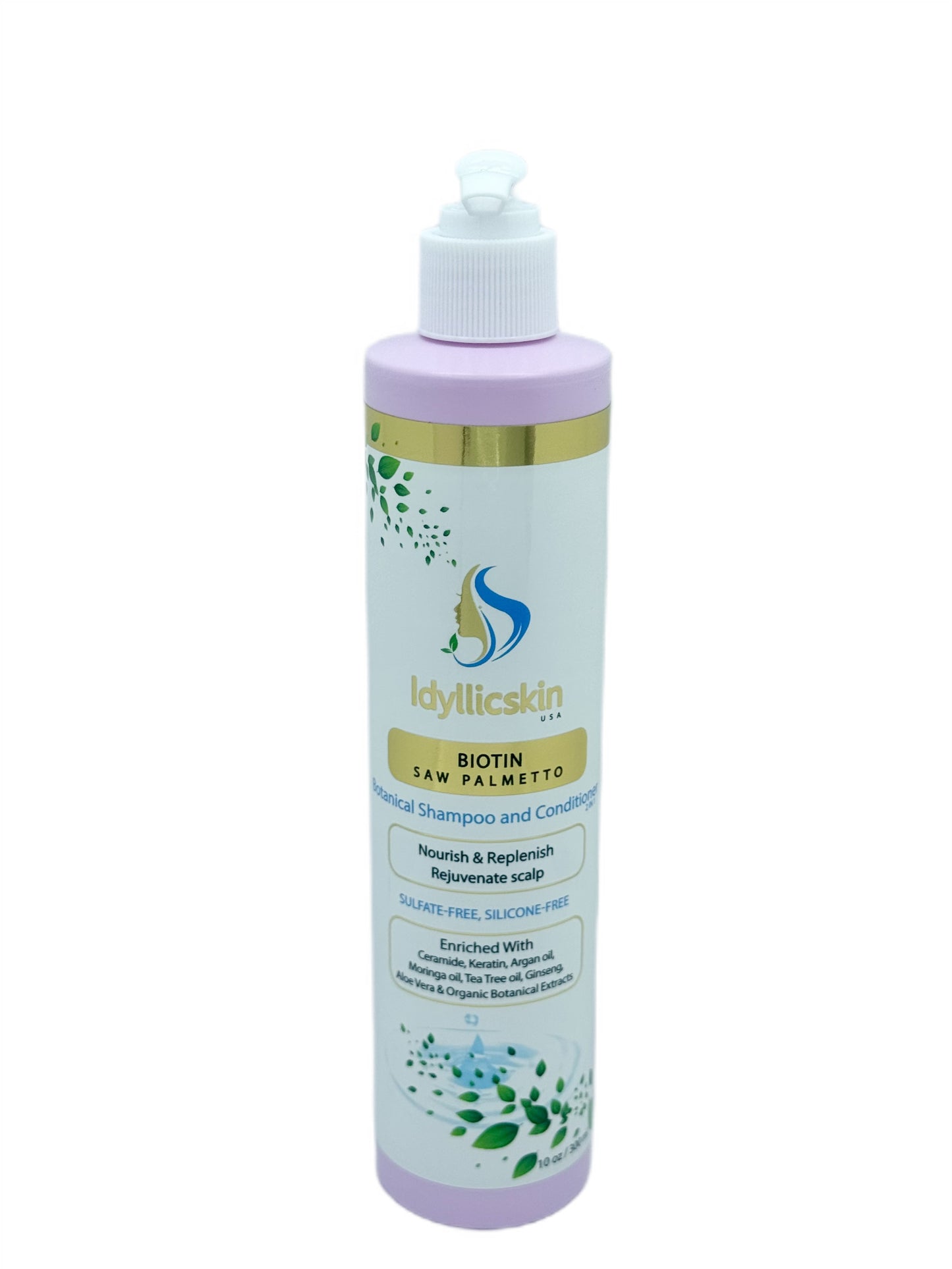 Biotin Saw-Palmetto Botanical Shampoo and Conditioner 2-in-1 with Tea tree oil, LIMITED TIME- ON SALE